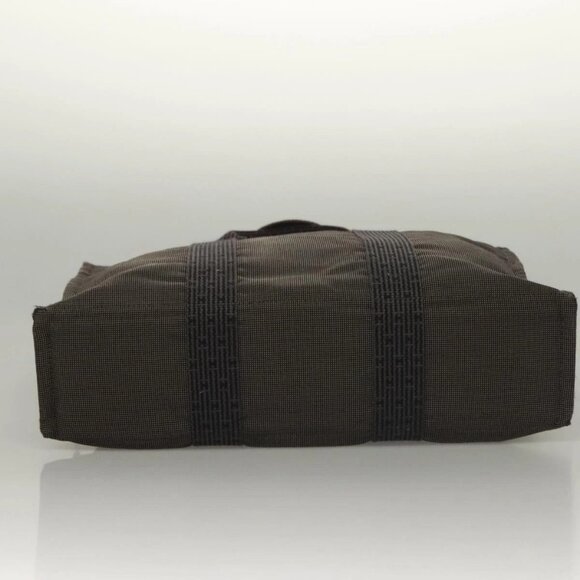 HERMES Her Line MM Hand Bag Canvas Gray Auth - Picture 8 of 15